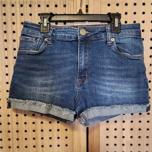 STS Blue High Waist Frayed Hem Shorts